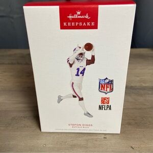 2024 Hallmark STEFON DIGGS Buffalo Bills #14 NFL FOOTBALL LEGENDS Ornament - NIB